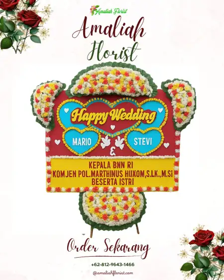 Papan Bunga Pernikahan Fena Fafan